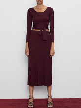 Load image into Gallery viewer, Fashion Casual Knit Round Neck Slim Tie Two Piece Suit
