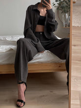 Load image into Gallery viewer, Fashion Solid Color Loose Shirt Casual Two-Piece Suit
