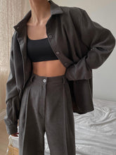 Load image into Gallery viewer, Fashion Solid Color Loose Shirt Casual Two-Piece Suit
