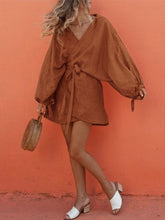 Load image into Gallery viewer, Fashion Loose Long Sleeve V-Neck Casual Dress
