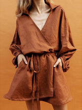 Load image into Gallery viewer, Fashion Loose Long Sleeve V-Neck Casual Dress
