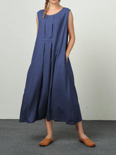 Load image into Gallery viewer, Women's Sleeveless Solid Color Casual Loose Maxi Dresses
