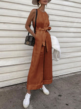 Load image into Gallery viewer, Fashion Casual Lace-up Loose Jumpsuit
