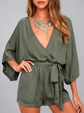 Load image into Gallery viewer, Fashion Loose V-Neck Elastic Waist Casual Jumpsuit
