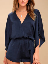 Load image into Gallery viewer, Fashion Loose V-Neck Elastic Waist Casual Jumpsuit
