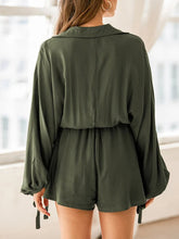 Load image into Gallery viewer, Solid Color Loose Long-Sleeved V-Neck Casual Jumpsuit
