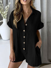 Load image into Gallery viewer, Solid Color Loose Long-Sleeved V-Neck Casual Jumpsuit
