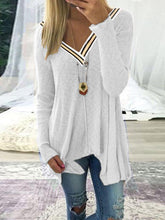 Load image into Gallery viewer, Fashion Sexy V-neck Irregular Knitted Sweater Tops
