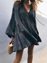 Load image into Gallery viewer, Fashion Loose Long Sleeve V-Neck Casual Dress
