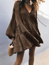 Load image into Gallery viewer, Fashion Loose Long Sleeve V-Neck Casual Dress
