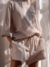 Load image into Gallery viewer, Pure Color Loose Short Sleeve Casual Two-Piece Suit
