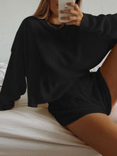 Load image into Gallery viewer, Fashion Knitted Long Sleeve Round Neck Casual Two-Piece Suit
