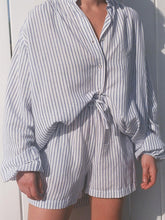 Load image into Gallery viewer, Fashion Striped Loose Long Sleeve Two-Piece Suit
