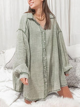 Load image into Gallery viewer, Fashion Casual Long Sleeve Lapel Loose Dress
