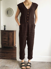 Load image into Gallery viewer, Sleeveless Button Pocket Jumpsuit for Women
