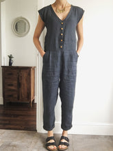 Load image into Gallery viewer, Sleeveless Button Pocket Jumpsuit for Women
