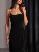 Load image into Gallery viewer, Fashion Sexy Suspender Rhinestone Tassel Midi Dress
