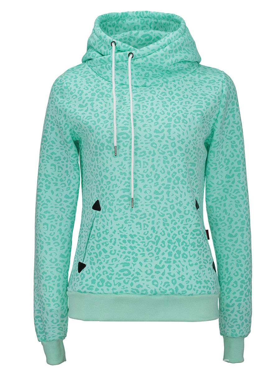 Fashion Casual Leopard Print Long Sleeve Hoodie