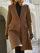 Load image into Gallery viewer, Fashion Long Sleeved Lapel Warm Coat
