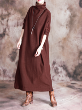 Load image into Gallery viewer, Casual High-Neck Solid Color Women&#39;S Knitted Long Skirt
