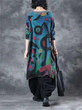Load image into Gallery viewer, Casual Women&#39;S Retro Printed Sweater Dress

