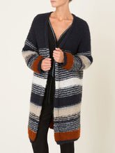 Load image into Gallery viewer, Casual Striped Women&#39;S Sweater Coat
