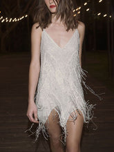 Load image into Gallery viewer, Strapless Sexy Fashion Tassel Evening Dress

