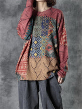 Load image into Gallery viewer, Vintage Pattern Loose Women&#39;S Knitted Sweater
