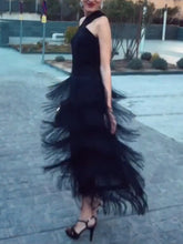 Load image into Gallery viewer, Fashion Sexy Sleeveless Fringed Maxi Dress
