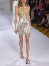 Load image into Gallery viewer, Fashion Fringed Halterneck Mini Dress
