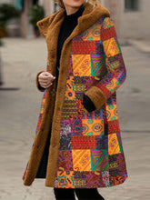Load image into Gallery viewer, Ladies Printed Cotton-padded Jacket Casual Coat
