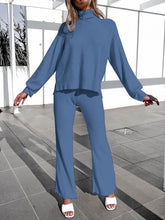 Load image into Gallery viewer, Women&#39;S Simple Casual Loose Turtleneck Top Knit Suit
