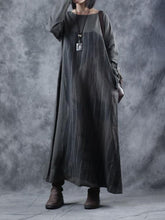 Load image into Gallery viewer, Face Pattern Long Casual Dress for Fall Winter
