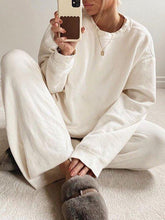 Load image into Gallery viewer, Women&#39;S Fashion Casual Solid Color Loose Round Neck Two-Piece Suit
