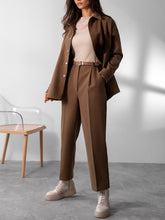 Load image into Gallery viewer, Fashion Wide-Leg Pants Blazer Suit
