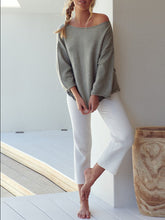Load image into Gallery viewer, Off-shoulder Long-sleeved Solid Color Casual Suit
