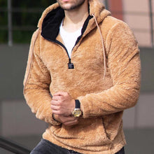 Load image into Gallery viewer, Men&#39;S Casual Solid Color Zipper Plush Hoodie
