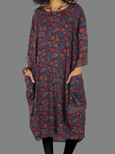 Load image into Gallery viewer, Flowers Print Pockets Dress
