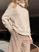Load image into Gallery viewer, Women&#39;S Fashion High Neck Long Sleeve Knitted Two-Piece Suit
