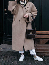 Load image into Gallery viewer, Fashion Suit Collar Woolen Loose Casual Long Coat
