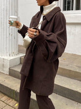 Load image into Gallery viewer, Fashion Casual Solid Color Cardigan Two-piece Suit
