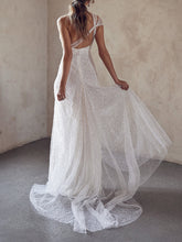 Load image into Gallery viewer, One-shoulder Mesh Long Wedding Dress
