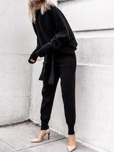 Load image into Gallery viewer, 达不到供应链要求，产品下架Fashion Casual Long Sleeve Round Neck Solid Color Two-piece Suit
