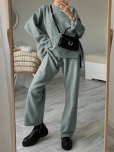 Load image into Gallery viewer, Casual Round Neck Loose Knit Two-piece Suit
