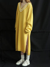 Load image into Gallery viewer, Fashion V-neck Solid Color Casual Split Dress
