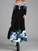 Load image into Gallery viewer, Lace Fashion and Elegant Embroidered One-neck Dress
