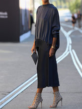 Load image into Gallery viewer, Two-piece Fashion Round Neck Solid Color Dress
