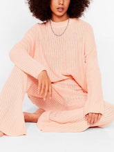 Load image into Gallery viewer, Ribbed Pullover Loose Knit Suit
