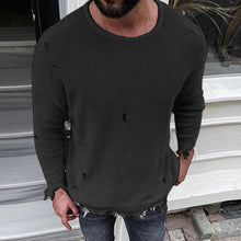 Load image into Gallery viewer, Men&#39;S Fashion Casual Ripped Round Neck Sweater
