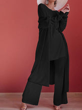 Load image into Gallery viewer, Simple Casual Loose Coat Top and Pants Three-Piece Suit
